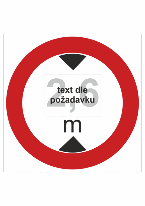 Dopravní značky plastové: Maximální výška vozidla