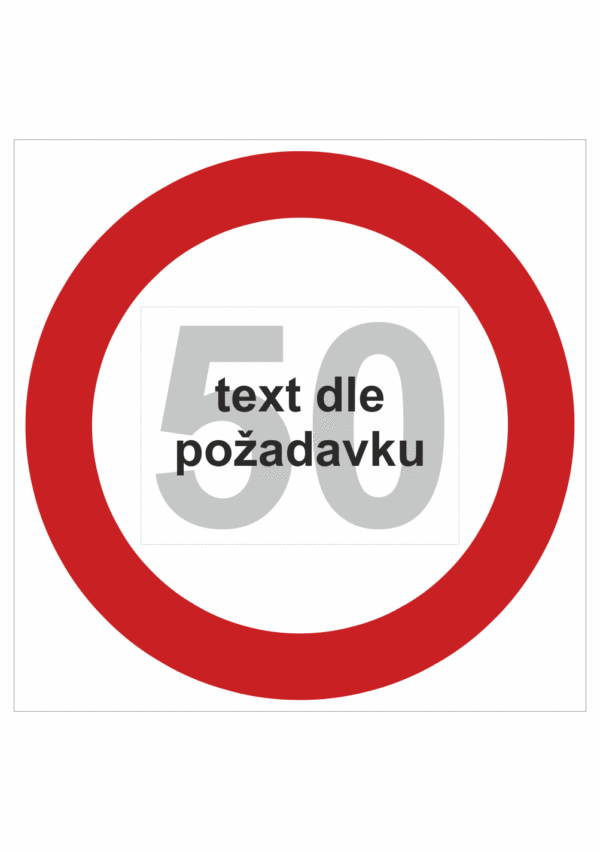 Dopravní značky plastové: Maximální povolená rychlost