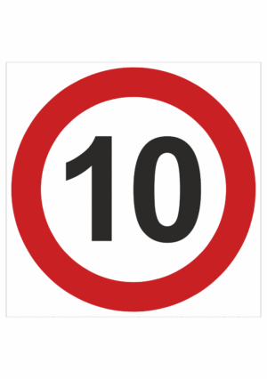 Dopravní značky plastové: Maximální povolená rychlost 10km/h