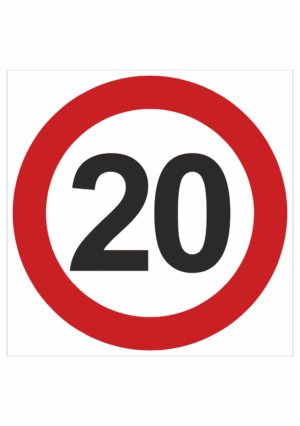 Dopravní značky plastové: Maximální povolená rychlost 20 km/h