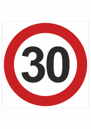 Dopravní značky plastové: Maximální povolená rychlost 30 km/h