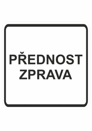 Dopravní značky plastové: Přednost zprava