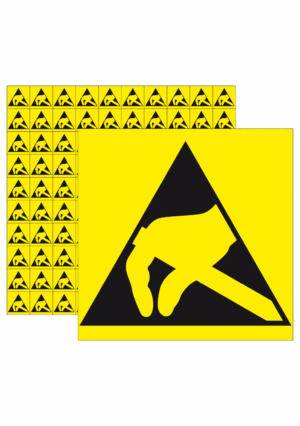 Značení ESD - Elektrostatika: Základní symbol 15x15 mm