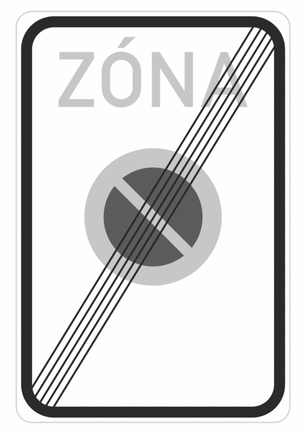 Dopravní značky plechové - Informativní: Konec zóny s dopravním omezením (IP25b)