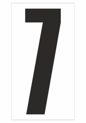 Čísla a písmena - Číslo na magnetické fólii: 7