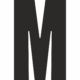 Čísla a písmena - Písmeno na magnetické fólii: M