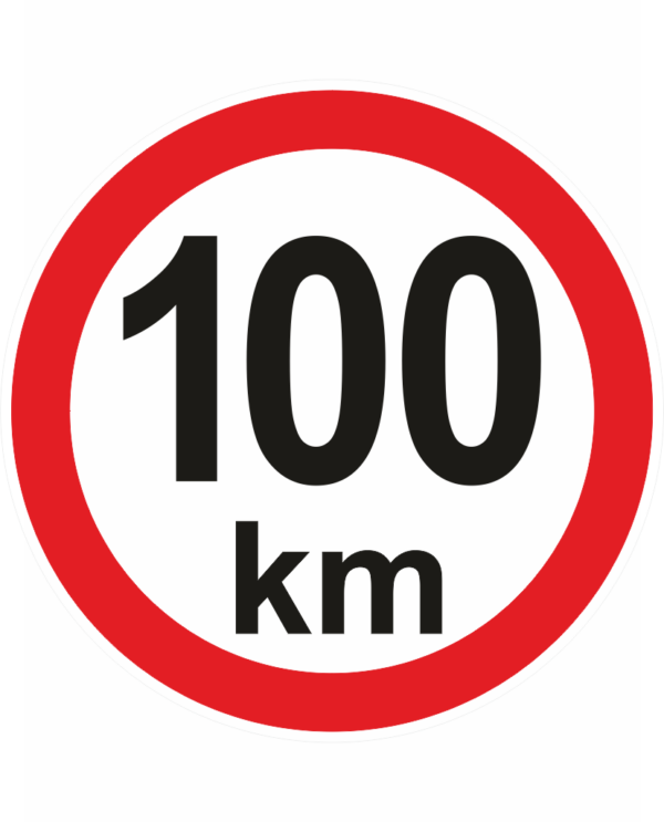 Nejvyšší povolená rychlost - 100 km