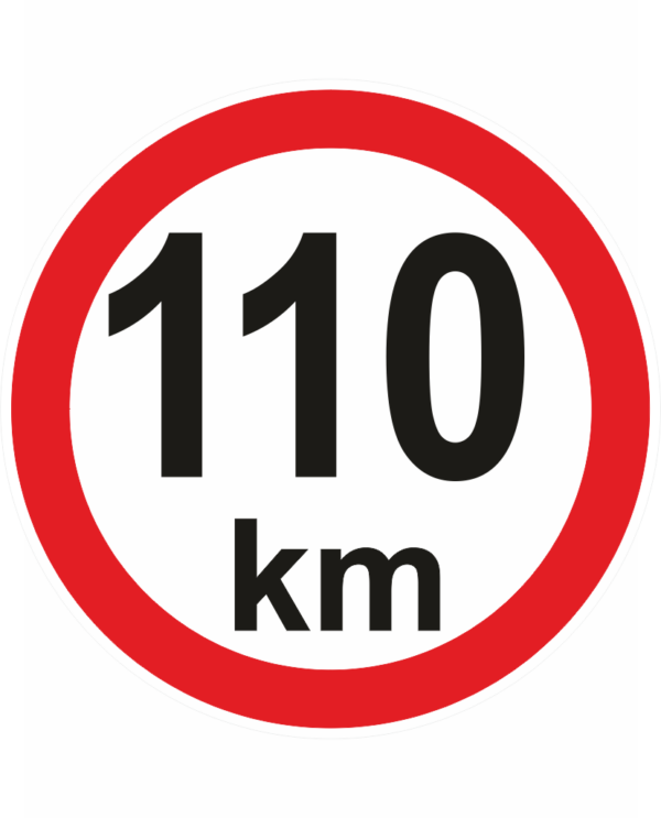Nejvyšší povolená rychlost - 110 km