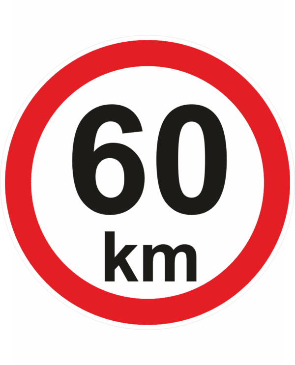 Nejvyšší povolená rychlost - 60 km