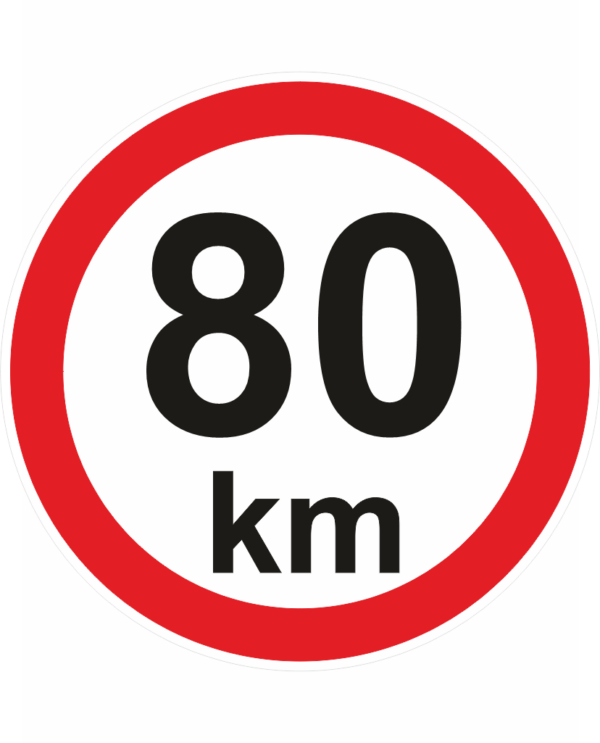 Nejvyšší povolená rychlost - 80 km