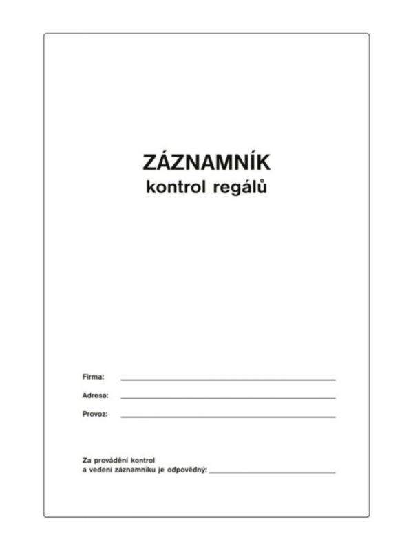 Záznamník kontrol regálů