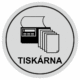 Značení budov, prostorů a vstupů - Označení místnosti (Piktogramy): Tiskárna (Stříbrná, Kruh)