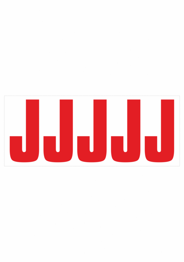 Samolepicí J červená