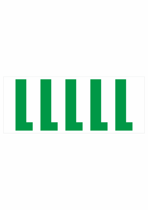 Samolepicí L zelená