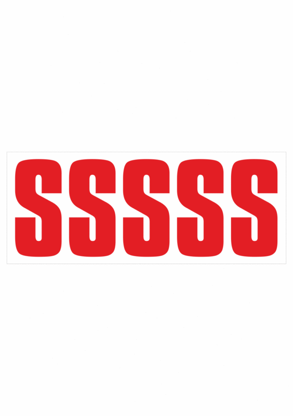 Samolepicí S červená