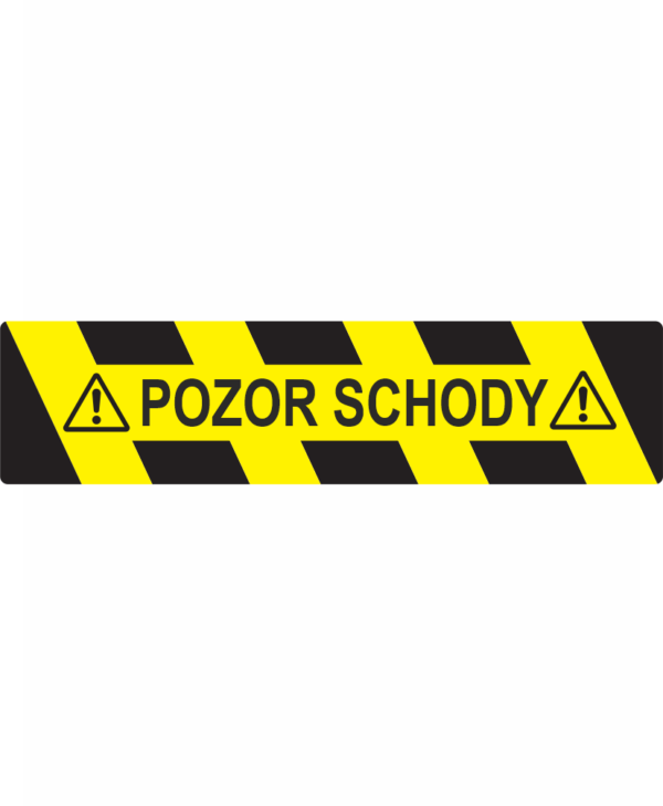 Podlahový nápis POZOR SCHODY
