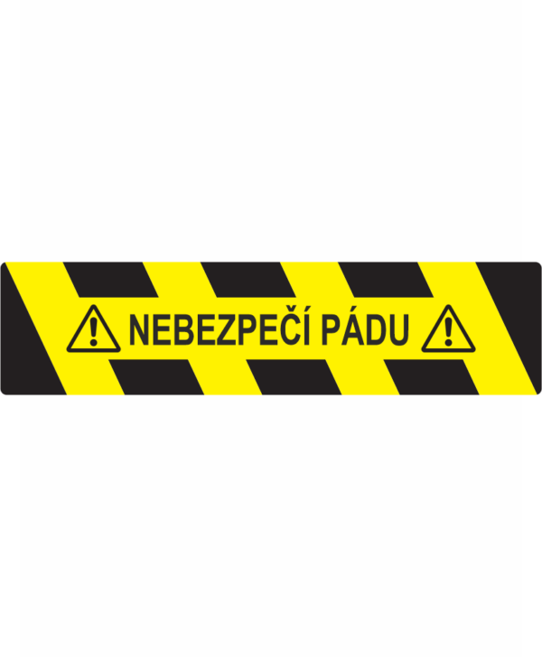 Podlahový nápis NEBEZPEČÍ PÁDU