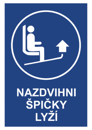 Značení budov - Označení zimních středisek a rezortů: "Nazdvihni špičky lyží"