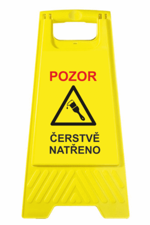 Podlahové pásky a značky - Výstražné tabule: "Pozor / Čerstvě natřeno"