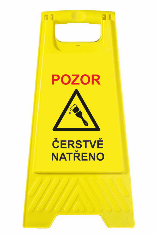 Podlahové pásky a značky - Výstražné tabule: "Pozor / Čerstvě natřeno"