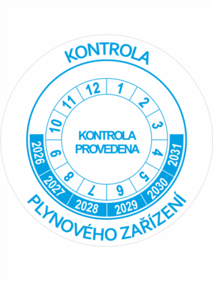 Revizní a kalibrační kolečka - 6 let: Kontrola plynového zařízení 2026-2031