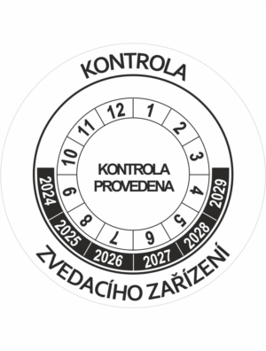 Revizní a kalibrační kolečka - 6 let: Kontrola zvedacího zařízení 2024-2029