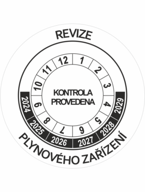 Revizní a kalibrační kolečka - 6 let: Revize plynového zařízení 2024-2029