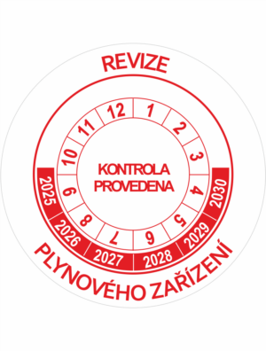 Revizní a kalibrační kolečka - 6 let: Revize plynového zařízení 2025-2030