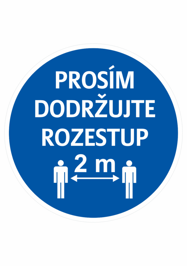 Prosím dodržujte rozestup - kruh m