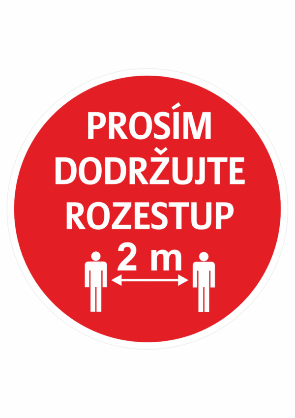 Prosím dodržujte rozestup - kruh č
