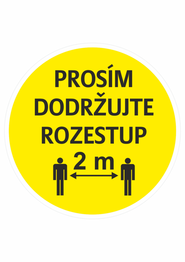 Prosím dodržujte rozestup -kruh ž
