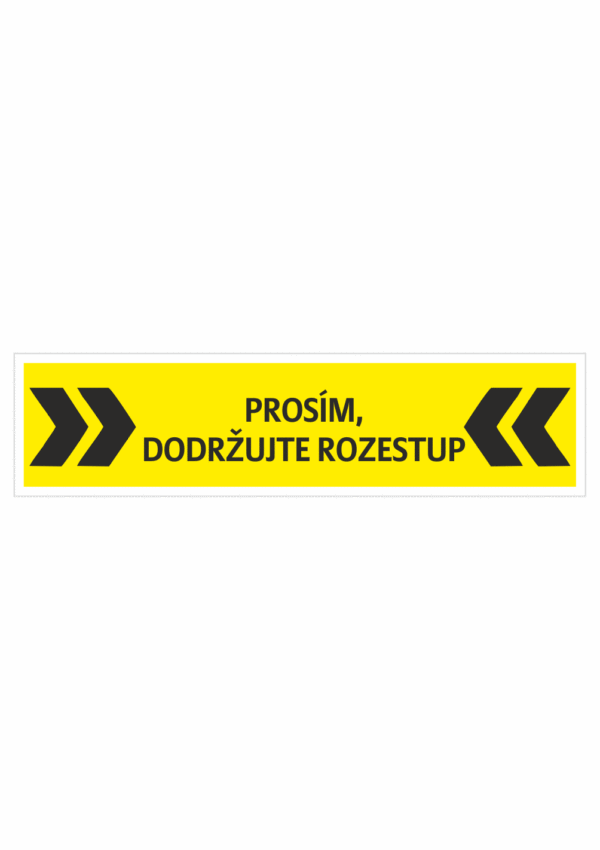 Prosím dodržujte rozestup - šipky ž