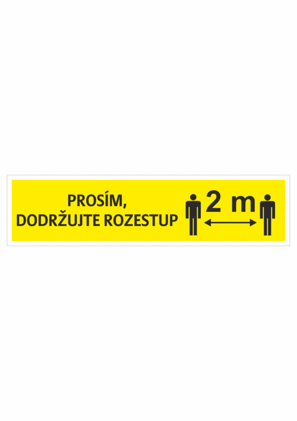 Prosím dodržujte rozestup 2m osoby ž