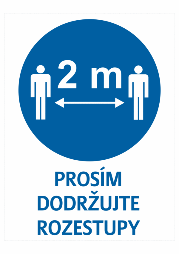 Dodržujte rozestupy - kruh m