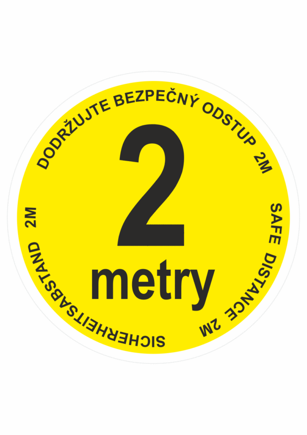 Dodržujte odstup 2 metry ž