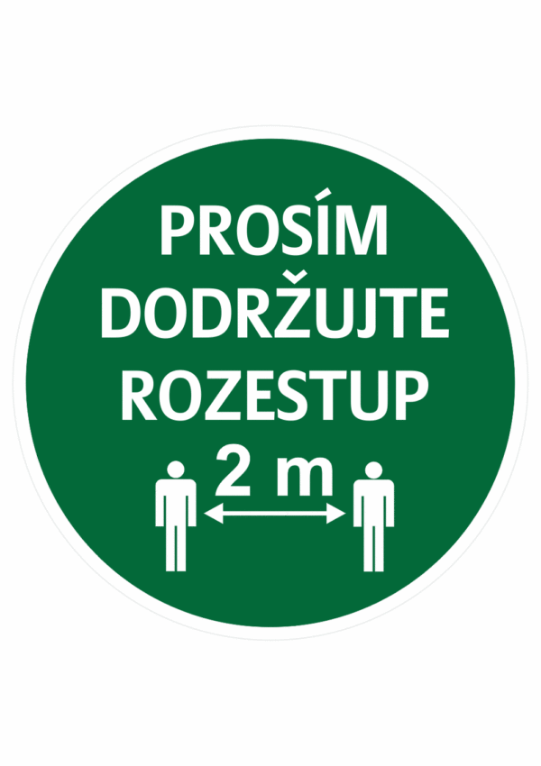 Prosím dodržujte rozestup - kruh z