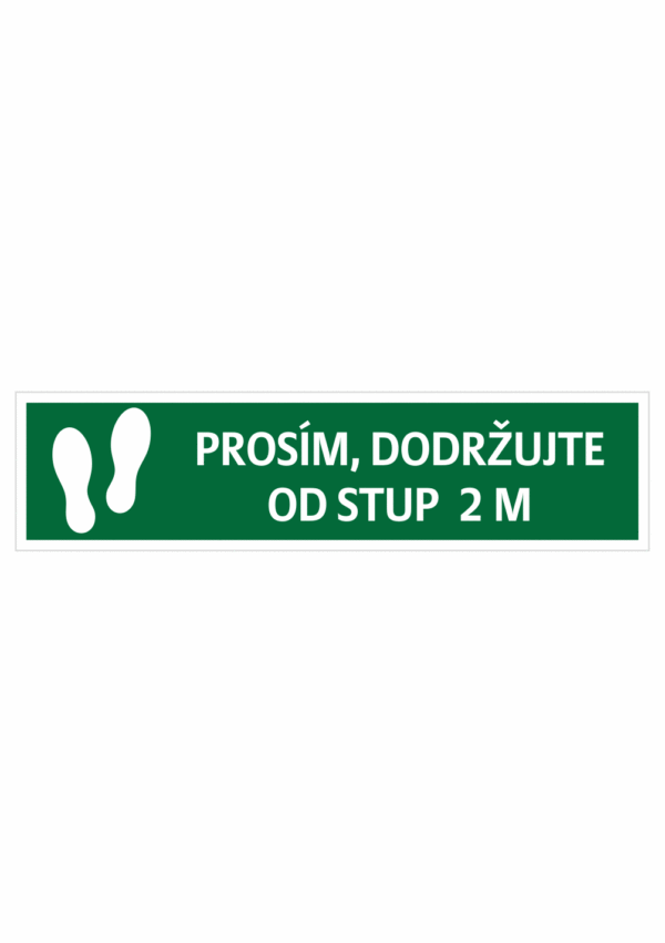 Prosím dodržujte rozestup - stopy z