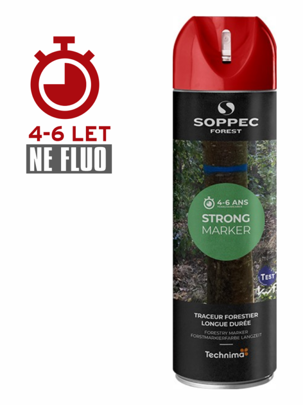 Značkovací sprej: Nefluorescenční sprej STRONG MARKER červený