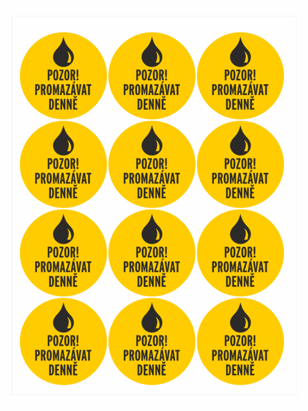 Pozor! Promazávejte denně